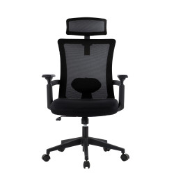 Sedia ufficio techly con schienale alto e poggiatesta regolabile