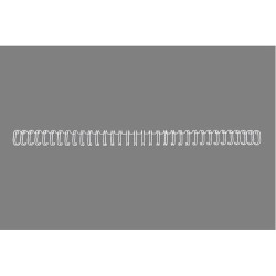 Scatola 100 dorsi metallo 6,3mm bianco 34 anelli passo 3:1 [rg810470]