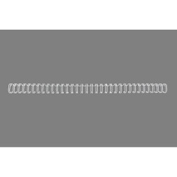 Scatola 100 dorsi metallo 7,9mm bianco 34 anelli passo 3:1 [rg810570]