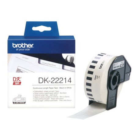 Nastro etichette continuo brother, 12mm x 30.48m [dk22214]