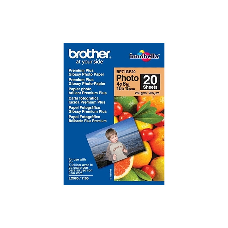 Carta fotografica brother 20 fogli glossy 6''x4''