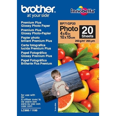 Carta fotografica brother 20 fogli glossy 6''x4''