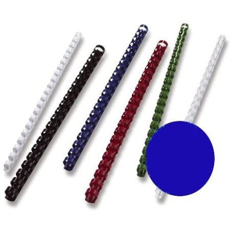 Scatola 100 dorsi spirale 12mm blu 21 anelli [4028237]