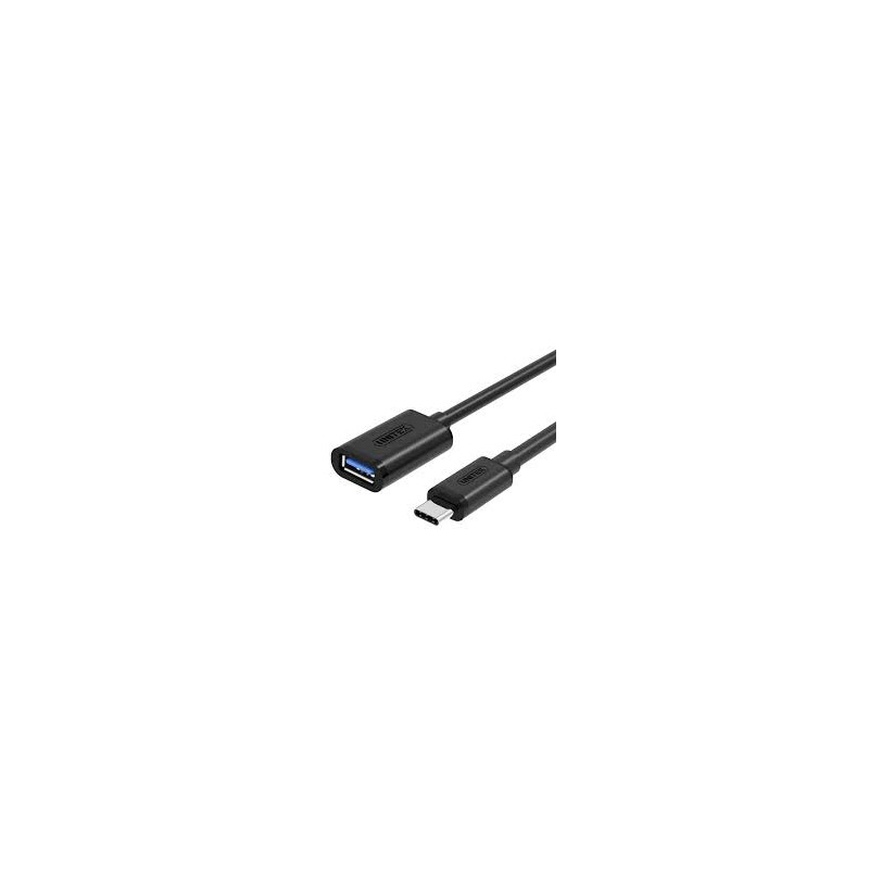 Cavo unitek usb type-c a usb type-a m/f [y-c476bk]