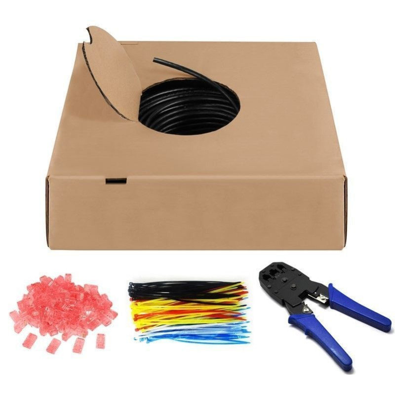 Cavo di rete in matassa goobay u/utp cavo cat.6 rame 305m rigido