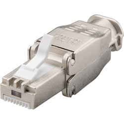 Plug rj45 cat.6a schermato stp tooless con fermacavo