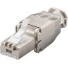 Plug rj45 cat.6a schermato stp tooless con fermacavo