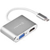 Adattatore silverstone sst-ep16c usb-c a vga/hdmi m/f argento