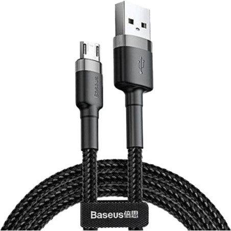 Cavo baseus, micro usb,1m,nero-grigio [camklf-bg1]