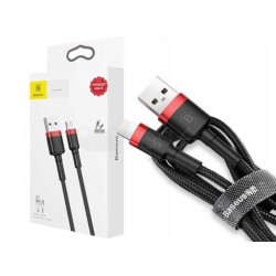 Cavo baseus usb-a a usb-c, 0,5m, rosso-nero [catklf-a91]