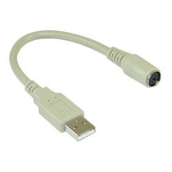 Cavo inline usb-a a ps/2 mini din 6pin m/f 0.2m [33102]