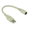 Cavo inline usb-a a ps/2 mini din 6pin m/f 0.2m [33102]