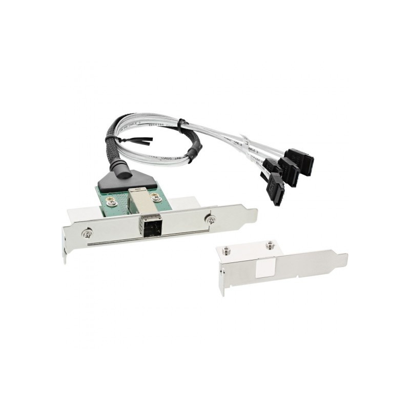 Adattatore sas inline hd su staffa pci con foro centronics50p con