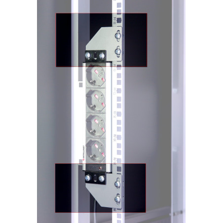 staffe per montaggio verticale su montanti rack techly