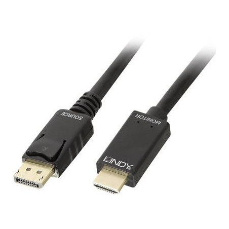 Lindy displayport / hdmi cavo di collegamento [1x spina displayport
