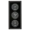 Orologio da parete jm con termometro e igrometro, nero [ja-7071n]