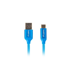 Cavo lanberg (usb 2.0 tipo a - usb 2.0 tipo c 1 m colore blu)