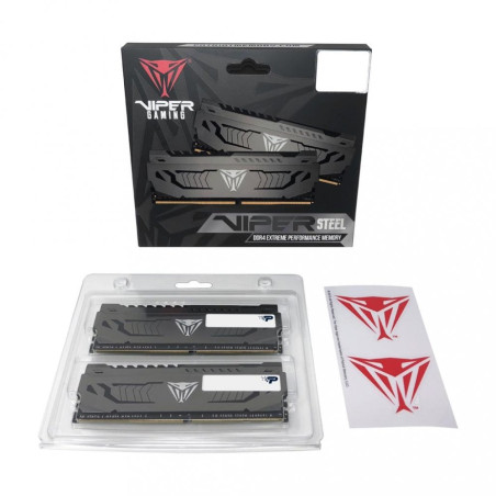 Ram dimm ddr4 16gb patriot ram4284 viper steel 3200mhz nero [pvs416g320c6k]