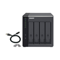 Nas qnap tr-004, 4x0hdd, 3,5 sata, con cavo usb-a a usb-c