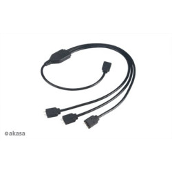 Cavo splitter akasa led rgb 50cm nero [ak-cbld07-50bk]