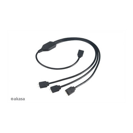 Cavo splitter akasa led rgb 50cm nero [ak-cbld07-50bk]
