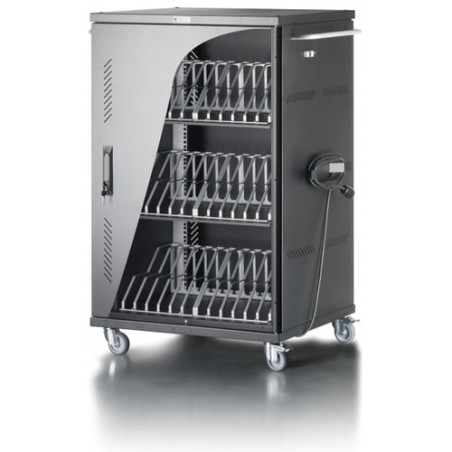 Carrello stazione di ricarica techly ventilato per notebook o smartphone