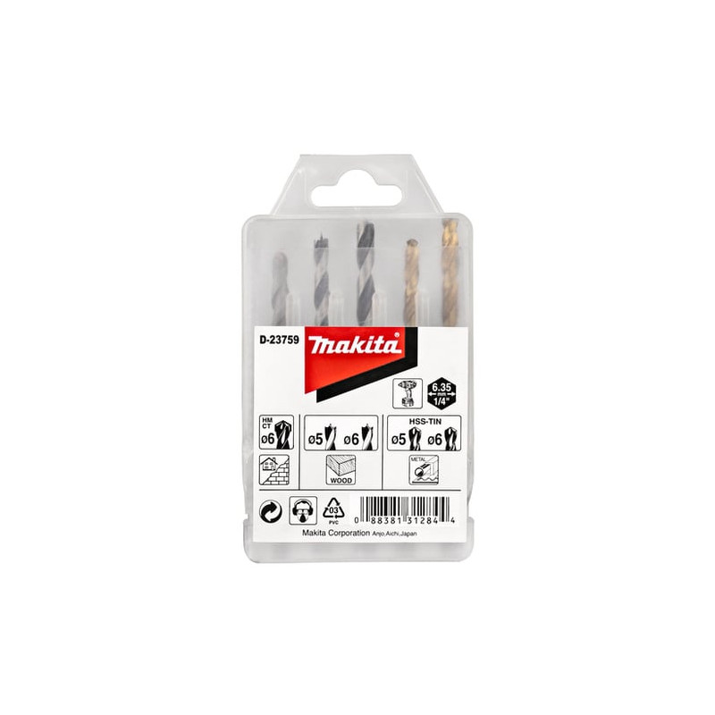 Set punta trapano 1/4 makita d-23759