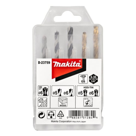 Set punta trapano 1/4 makita d-23759