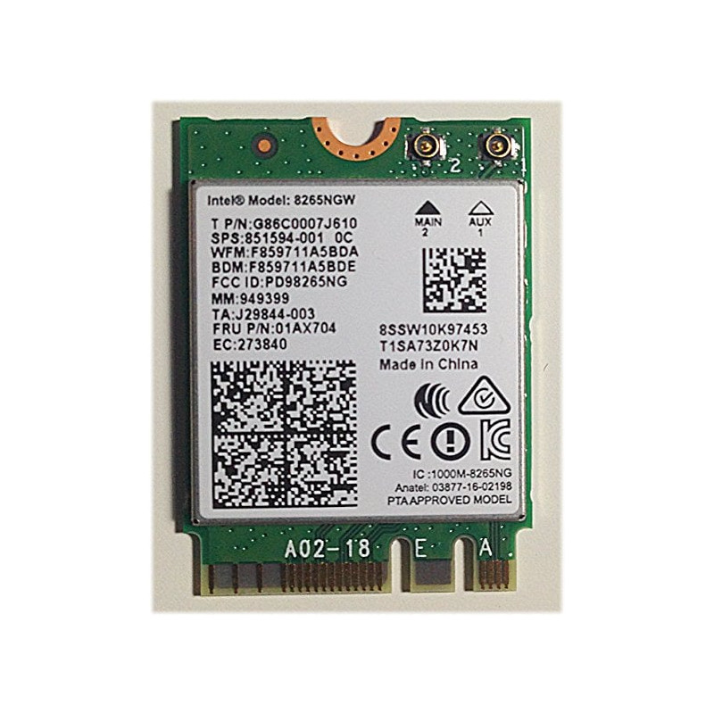 Scheda di rete intel wireless adattatore wlan + bluetooth 5.0 [9560.ngwg.nv]