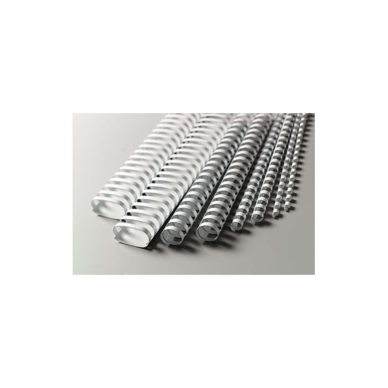 Scatola 50 dorsi spirale 25mm bianco 21 anelli [4028202]