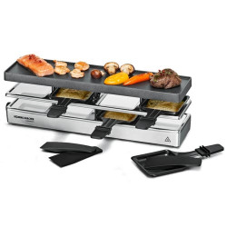 Grill per raclette rommelsbacher rc 800 795w, argento