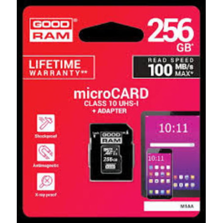 256gb scheda microsd goodram + adattatore [sfgodmd256m1aa1]