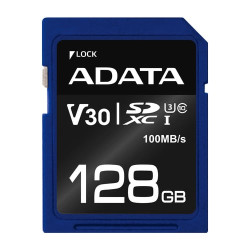 128gb scheda sdxc adata premier pro uhs-i u3 v30s cl10 [asdx128gui3v30s-r]