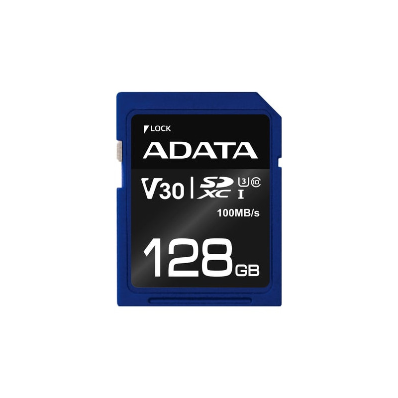 128gb scheda sdxc adata premier pro uhs-i u3 v30s cl10 [asdx128gui3v30s-r]