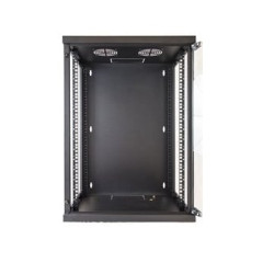 Armadio rack a muro link 19" 15u 750x540x450mm nero con porta