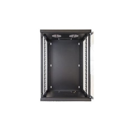 Armadio rack a muro link 19" 15u 750x540x450mm nero con porta