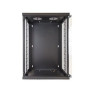 Armadio rack a muro link 19" 15u 750x540x450mm nero con porta