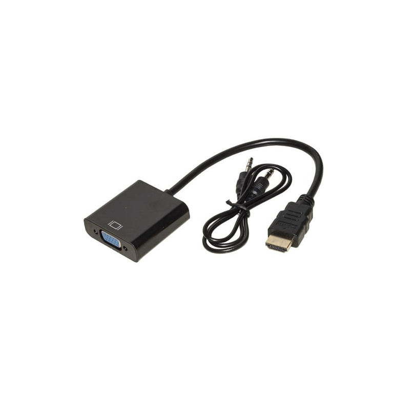 Adattatore link hdmi a m a vga f con jack 3,5mm [lkadat10]