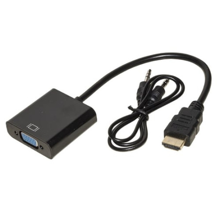 Adattatore link hdmi a m a vga f con jack 3,5mm [lkadat10]