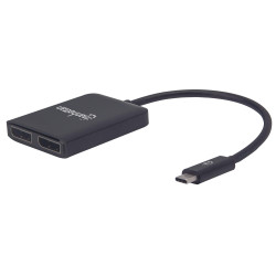 Adattatore manhattan usb-c a 2x displayport hub mst