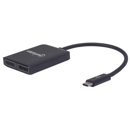 Adattatore manhattan usb-c a 2x displayport hub mst