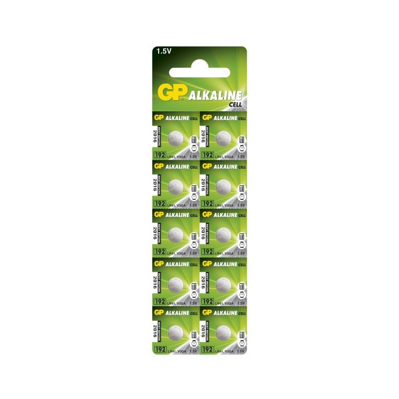 Confezione 5 batterie gp alcaline specialistiche lr41