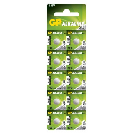 Confezione 5 batterie gp alcaline specialistiche lr41