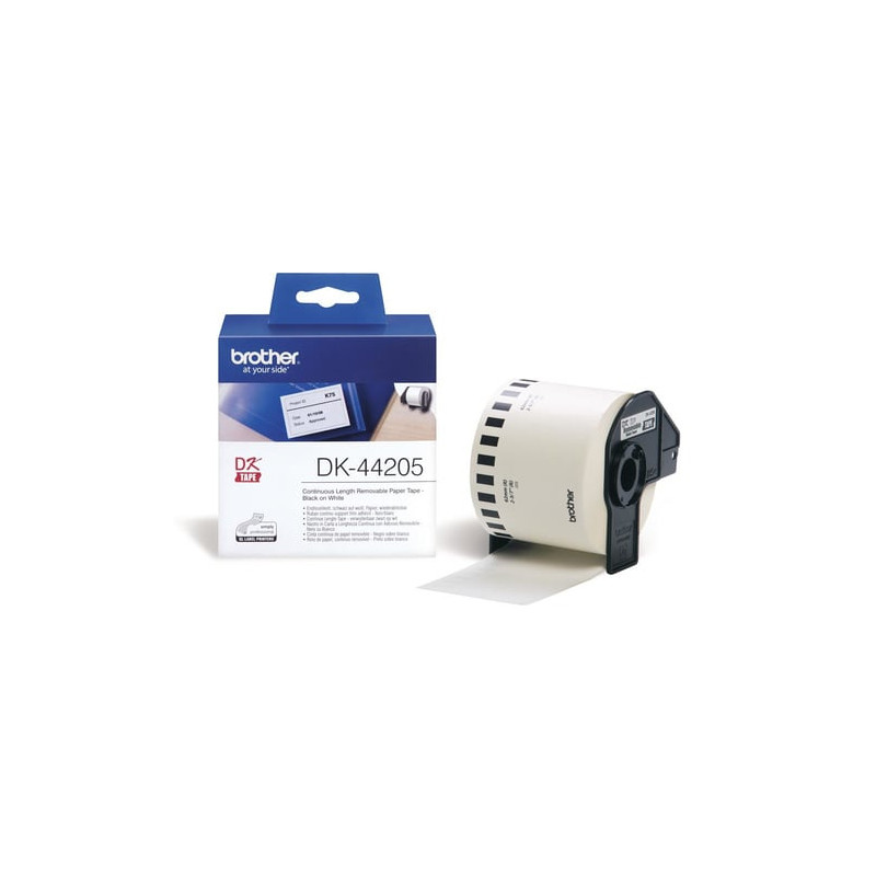 Nastro adesivo in carta 62mm x 30,48mt nero/bianco [dk-44205]