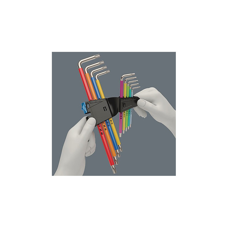 Kit di chiavi a brugola wera 3967/9 tx sxl multicolour hf stainl