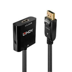 Adattatore lindy displayport 1.2 a hdmi 18 nero [41068]