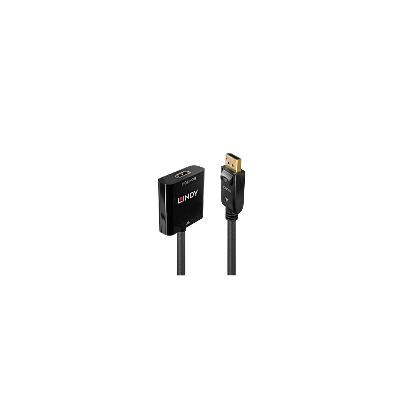 Adattatore lindy displayport 1.2 a hdmi 18 nero [41068]