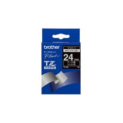 Nastro brother tz-e355 24mmx8mt bianco/nero [tz-e355]
