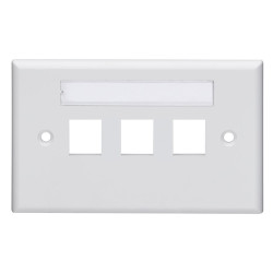 Placca leviton a 3 porte bianca [42070-3ws]
