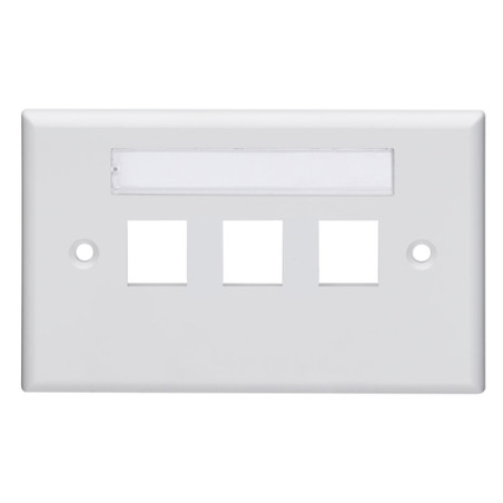 Placca leviton a 3 porte bianca [42070-3ws]